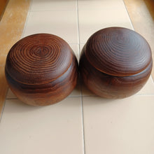 Load image into Gallery viewer, #C362 - 7mm Go Stones (glass) and Go Bowls (chestnut) Set