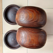 Load image into Gallery viewer, #C362 - 7mm Go Stones (glass) and Go Bowls (chestnut) Set