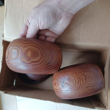 Load image into Gallery viewer, #C364 - 11mm Go Stones (glass) and Go Bowls (chestnut) Set