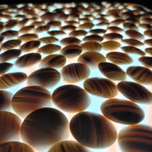 Load image into Gallery viewer, #C365 - Size 25 Slate and Shell Go Stones (Japanese) and Go Bowls (Chestnut) Set - Suwabute