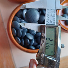 Load image into Gallery viewer, #C369 - Size 34 Go Stones (Slate and Clamshell) and Go Bowls (Red Oak) Set