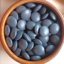 Load image into Gallery viewer, #C369 - Size 34 Go Stones (Slate and Clamshell) and Go Bowls (Red Oak) Set