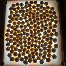 Load image into Gallery viewer, #C369 - Size 34 Go Stones (Slate and Clamshell) and Go Bowls (Red Oak) Set