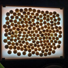 Load image into Gallery viewer, #C369 - Size 34 Go Stones (Slate and Clamshell) and Go Bowls (Red Oak) Set