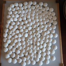 Load image into Gallery viewer, #C369 - Size 34 Go Stones (Slate and Clamshell) and Go Bowls (Red Oak) Set
