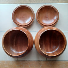 Load image into Gallery viewer, #C372 - Size 34 Go Stones (Slate and Clamshell) and Go Bowls (Mulberry / Keyaki) Set