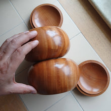 Load image into Gallery viewer, #C372 - Size 34 Go Stones (Slate and Clamshell) and Go Bowls (Mulberry / Keyaki) Set