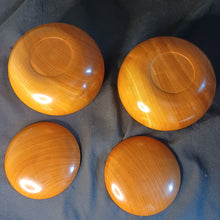 Load image into Gallery viewer, #C372 - Size 34 Go Stones (Slate and Clamshell) and Go Bowls (Mulberry / Keyaki) Set