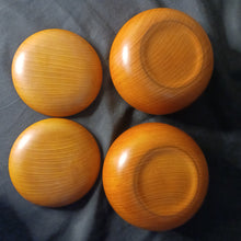 Load image into Gallery viewer, #C374 - Size 30 Slate and Shell Go Stones (Japanese) and Go Bowls (Keyaki) Set - Suwabute