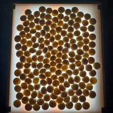 Load image into Gallery viewer, #C374 - Size 30 Slate and Shell Go Stones (Japanese) and Go Bowls (Keyaki) Set - Suwabute