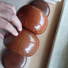 Load image into Gallery viewer, #C378 - Size 31 Go Stones (Slate and Snow-grade Clamshell) and Go Bowls (Quince) Set