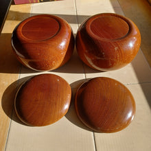 Load image into Gallery viewer, #C387 - Size 32 Go Stones (Slate and Shell) and Go Bowls (Quince) Set