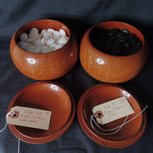 Load image into Gallery viewer, #C387 - Size 32 Go Stones (Slate and Shell) and Go Bowls (Quince) Set