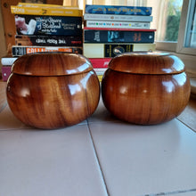 Load image into Gallery viewer, #C388 - Size 36 Go Stones (Slate and Clamshell) and Go Bowls (Camphor) Set