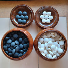 Load image into Gallery viewer, #C388 - Size 36 Go Stones (Slate and Clamshell) and Go Bowls (Camphor) Set