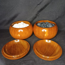 Load image into Gallery viewer, #C388 - Size 36 Go Stones (Slate and Clamshell) and Go Bowls (Camphor) Set