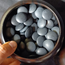 Load image into Gallery viewer, #C391 - Size 30 Go Stones (Slate & Shell) and Go Bowls (Ebony) Set - Snow