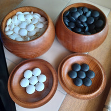 Load image into Gallery viewer, #C392 - Size 36 Go Stones (Slate and Clamshell) and Go Bowls (Keyaki) Set