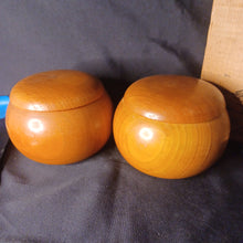 Load image into Gallery viewer, #C392 - Size 36 Go Stones (Slate and Clamshell) and Go Bowls (Keyaki) Set