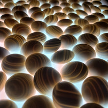 Load image into Gallery viewer, #C392 - Size 36 Go Stones (Slate and Clamshell) and Go Bowls (Keyaki) Set