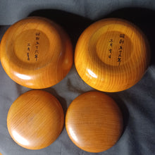 Load image into Gallery viewer, #C392 - Size 36 Go Stones (Slate and Clamshell) and Go Bowls (Keyaki) Set