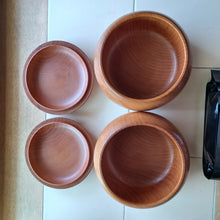 Load image into Gallery viewer, #C396 - Size 32 Go Stones (Slate & Shell) and Go Bowls (Pear) Set - Moon / Snow