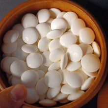 Load image into Gallery viewer, #C396 - Size 32 Go Stones (Slate & Shell) and Go Bowls (Pear) Set - Moon / Snow