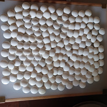 Load image into Gallery viewer, #C396 - Size 32 Go Stones (Slate & Shell) and Go Bowls (Pear) Set - Moon / Snow