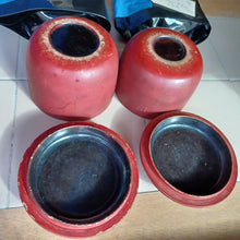 Load image into Gallery viewer, #C399 - Size 15 Slate and Shell Set - Antique - Lacquered Bowls - Japanese Clamshell