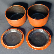 Load image into Gallery viewer, #C399 - Size 15 Slate and Shell Set - Antique - Lacquered Bowls - Japanese Clamshell