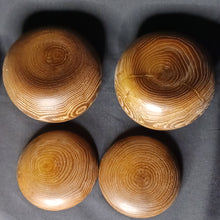 Load image into Gallery viewer, #C403 - Size 31 Slate and Shell Go Stones (Japanese) and Go Bowls (Chestnut) Set - Suwabute - Off-Spec