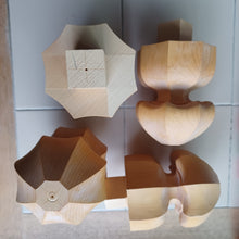 Load image into Gallery viewer, #C406 - Kaya Leg Set for Go or Shogi Board - Like New - Accessory