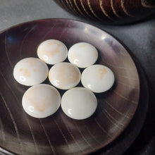 Load image into Gallery viewer, #C415 - Size 34 Slate and Shell Go Stones (Japanese) and Go Bowls (Keyaki) Set - Suwabute