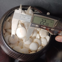 Load image into Gallery viewer, #C415 - Size 34 Slate and Shell Go Stones (Japanese) and Go Bowls (Keyaki) Set - Suwabute