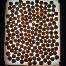 Load image into Gallery viewer, #C415 - Size 34 Slate and Shell Go Stones (Japanese) and Go Bowls (Keyaki) Set - Suwabute