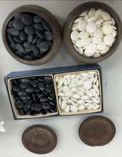 Load image into Gallery viewer, #J272107 - 17cm Floor Board Set - Paulownia Lid - Chestnut Bowls - Slate and Shell - Free FedEx Shipping - Bonus stones