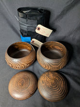 Load image into Gallery viewer, #C416 - Size 20 Slate and Shell Go Stones (Japanese) and Go Bowls Set (Chestnut)