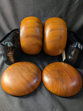 Load image into Gallery viewer, #C419 - Size 36 Slate and Shell Go Stones (Japanese) and Go Bowls (Camphor) Set - Suwabute