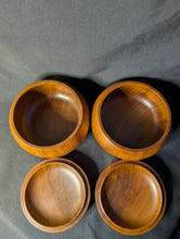 Load image into Gallery viewer, #C419 - Size 36 Slate and Shell Go Stones (Japanese) and Go Bowls (Camphor) Set - Suwabute