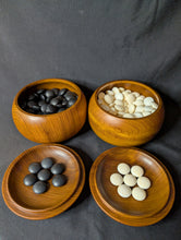 Load image into Gallery viewer, #C419 - Size 36 Slate and Shell Go Stones (Japanese) and Go Bowls (Camphor) Set - Suwabute