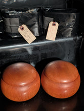 Load image into Gallery viewer, #C428 - Size 32 Go Stones (Slate and Shell) and Go Bowls (Cherry) Set