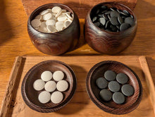 Load image into Gallery viewer, #C429 - Size 15 Slate and Shell Set - Chestnut Bowls - Japanese Clamshell - Storage Box