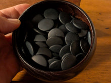 Load image into Gallery viewer, #C429 - Size 15 Slate and Shell Set - Chestnut Bowls - Japanese Clamshell - Storage Box
