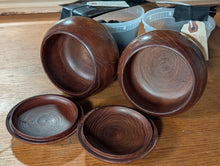 Load image into Gallery viewer, #C435 - Size 18 Slate & Shell Set - Japanese Clamshell - Chestnut Bowls