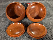 Load image into Gallery viewer, #C443 - Size 30 Slate and Shell Go Stones (Japanese) and Go Bowls (Keyaki) Set - Suwabute - Kaishi