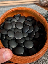Load image into Gallery viewer, #C443 - Size 30 Slate and Shell Go Stones (Japanese) and Go Bowls (Keyaki) Set - Suwabute - Kaishi