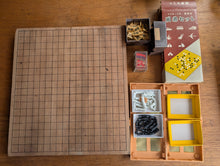 Load image into Gallery viewer, #C445 - 2.5cm Mortise & Tenon Board Set - Woven Bowls - Glass Stones - Shogi PIeces - Magnetic Set - Memory Card Game