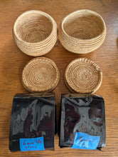 Load image into Gallery viewer, #C445 - 2.5cm Mortise & Tenon Board Set - Woven Bowls - Glass Stones - Shogi PIeces - Magnetic Set - Memory Card Game