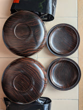 Load image into Gallery viewer, #C452 - Size 25 Go Stones (Slate & Shell) and Go Bowls (Ebony) Set