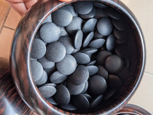 Load image into Gallery viewer, #C452 - Size 25 Go Stones (Slate & Shell) and Go Bowls (Ebony) Set
